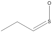 Skeletal formula of propanethial S-oxide, click for 3D structure